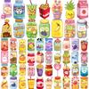 63pcs Temporary Tattoo Jam Jar Temporary Tattoo Stickers Beverage Can Cookie Jar Cartoon Sweet Jar For Shoulders Adults