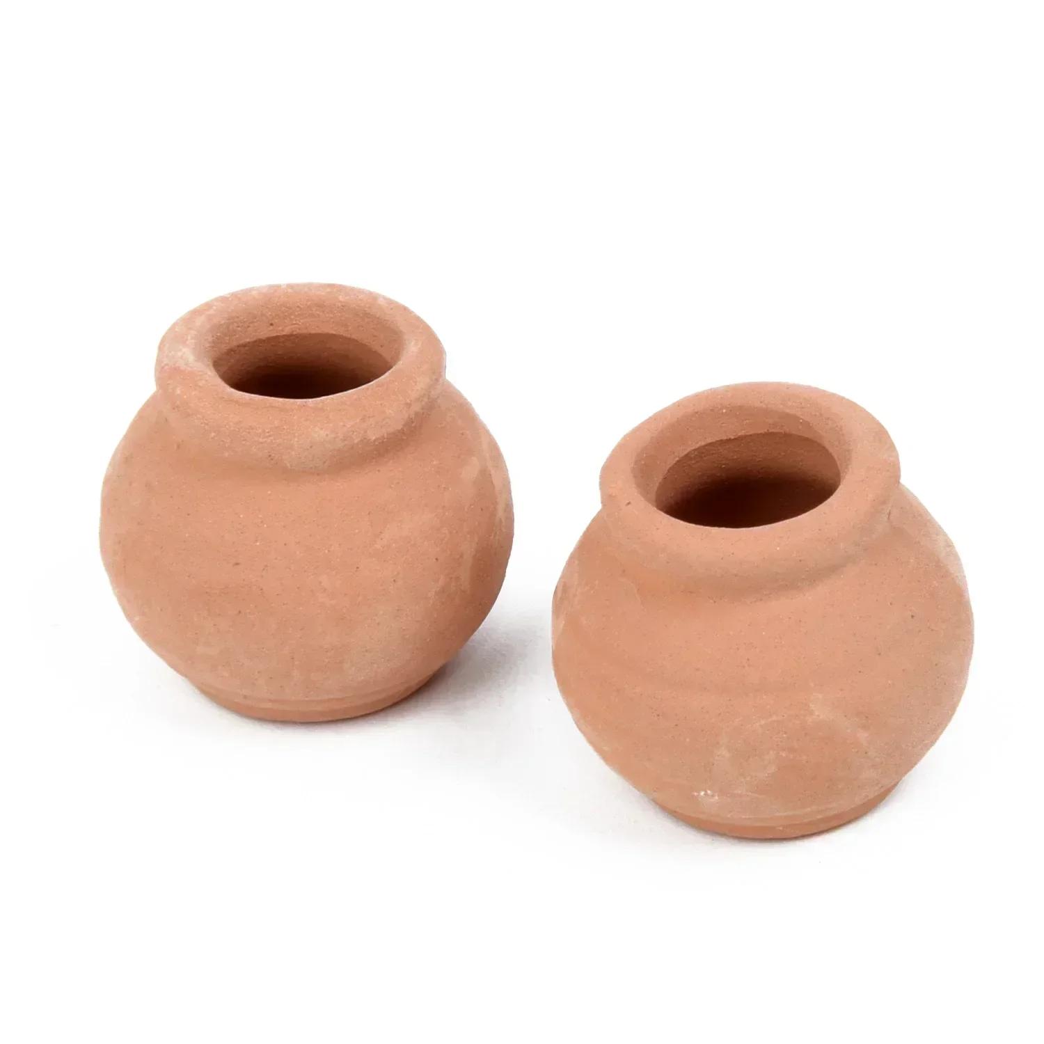 

2PCS Mini Terracotta Pot Clay Ceramic Pottery Clay Plant Pot Planter Flower Pots Succulent Nursery Pots Plants Crafts For Garden
