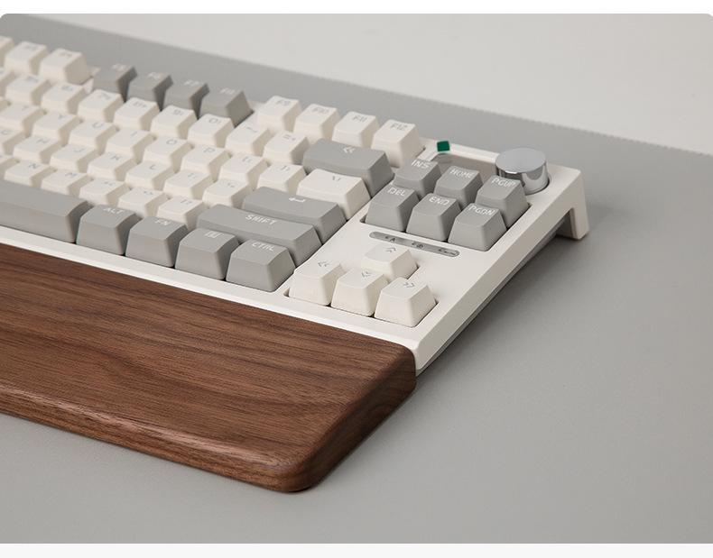 Black Walnut Solid Wood Keyboard & Mouse Wrist Rest Pad