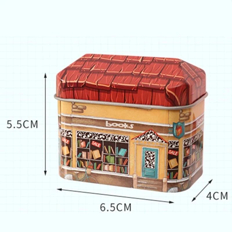 10pcs Mini Painting Tin Box Locker Storage Tinplate Boxes Random Color Candy Home Jewelry Storage Box Metal Container Kids Gifi