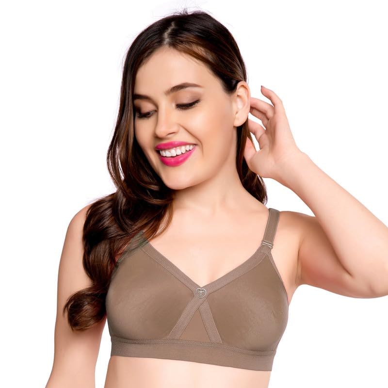 Trylo Alpa 32 Nude F - Cup Description This Bra Acts As A Minimizer For