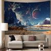 Cosmic Mountain Landscape Tapestry Alien Planet Wall Art Wall Flag - Pop Art Home Decoration Suitable For Bedroom