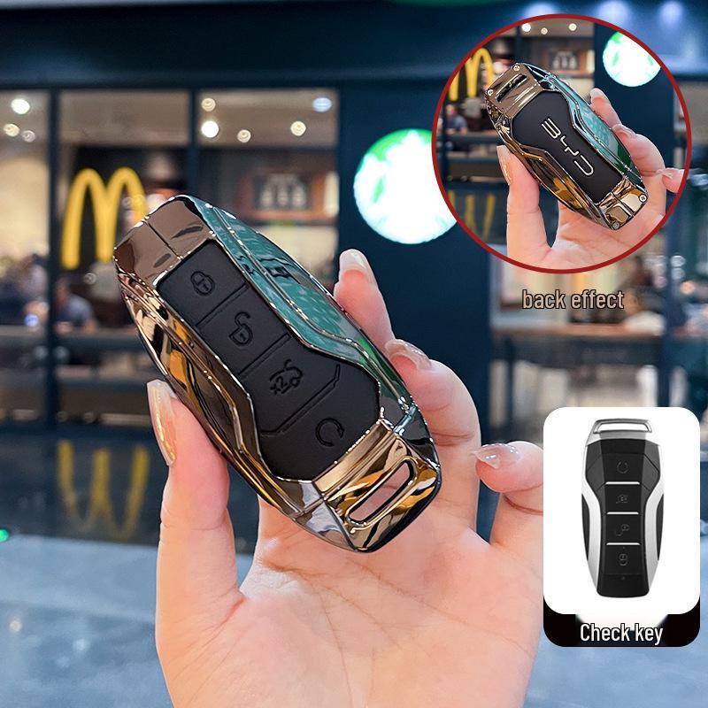 Compatible Key Case for BYD Dolphin, Seagull, Yuan, Seal 05, Qin, E2, E3, E7, Han, Tang, and Song Cars.