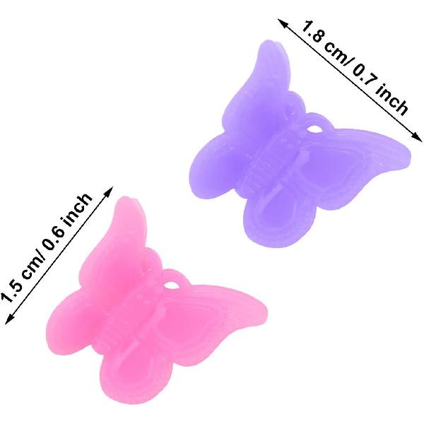 50 Pack Butterfly Hair Clips Pastel Mini Cute Accessories For 90S Girls Women, Matte Colors Assorted Color, Beautiful And Random Colour
