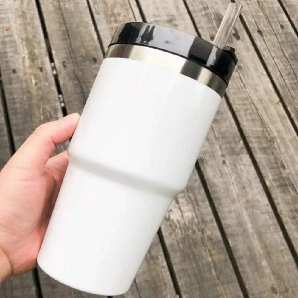 2025 Stainless Steel Cup, with LOGO, Sports, Outdoor, Travel, Kitchen Bar, Vacuum Cup, New Large Capacity Coffee Cart Cup 20oz