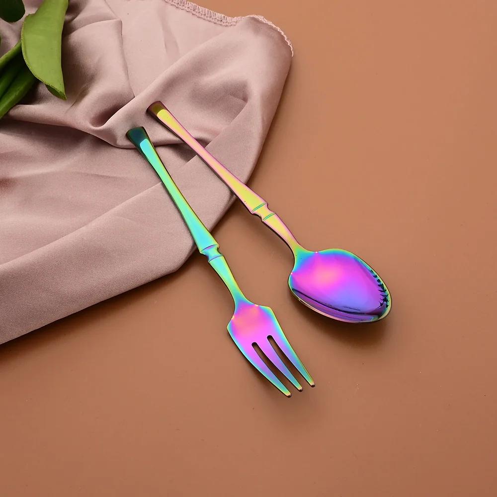 12Pc Mini Fork Spoon Tableware Set For Fruit Cake Snack Stainless Steel Tea Fruit Fork Spoon Set Silver Salad Fork Flatware