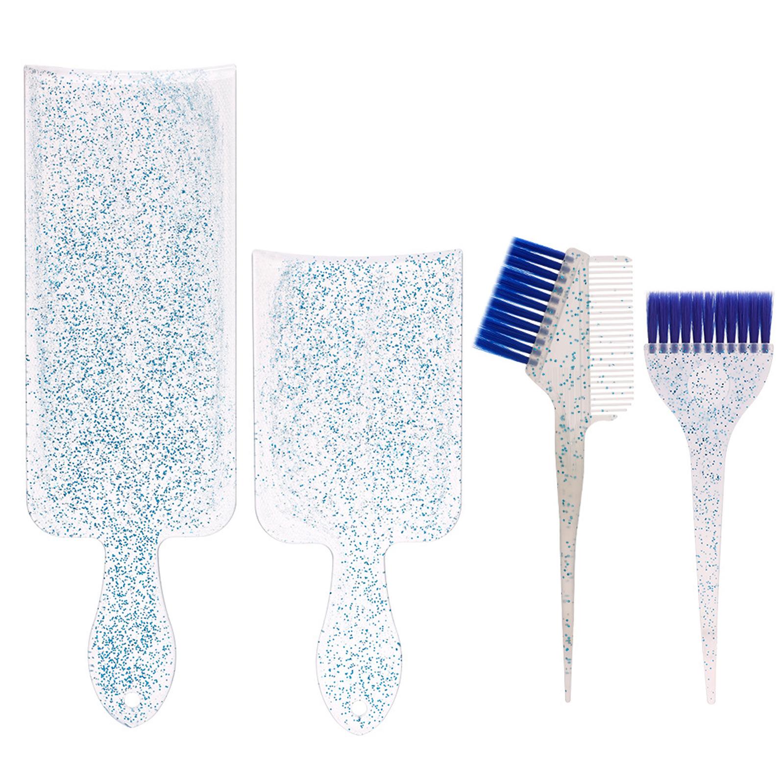 

4x Наборы для окрашивания волос Расчески для мелирования Кисти для окрашивания волос Доска для балаяжа для окрашивания волос Тонирование Осветление синий