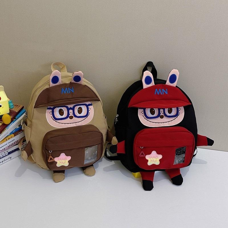 Cute and Funny Schoolbag New Contrasting Colors Niche Flow Out Small Backpack Large Capacity Backpack