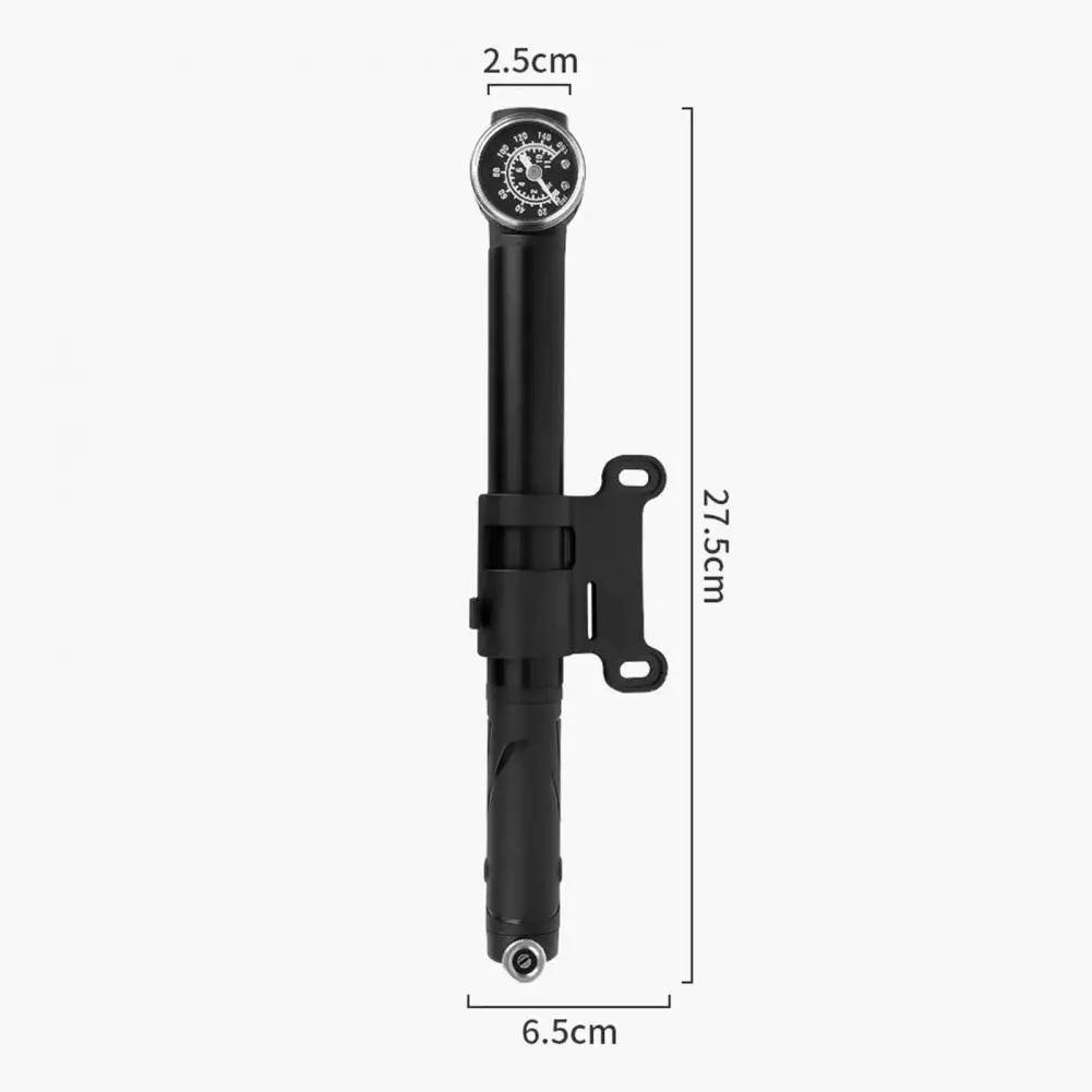 Bicycle Pump Portable High Pressure Bike Pump with Gauge for Universal Handheld Tire Inflation Lightweight Cycling Accesseries