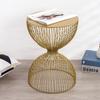 Light Luxury Wrought Iron Coffee Table Sofa Side Table Modern Minimalist Coffee Table Bedside Corner Table Living Room Balcony