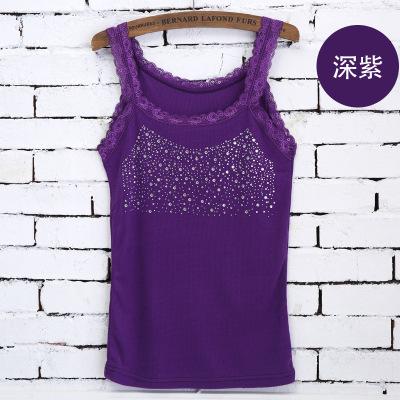 Koreanische Version von heißem Diamant-Westen Damen vielseitig Sommer Spitze Spitze gefädelt Baumwolle Gypsy Strass schmaler Primer I-förmiger Träger