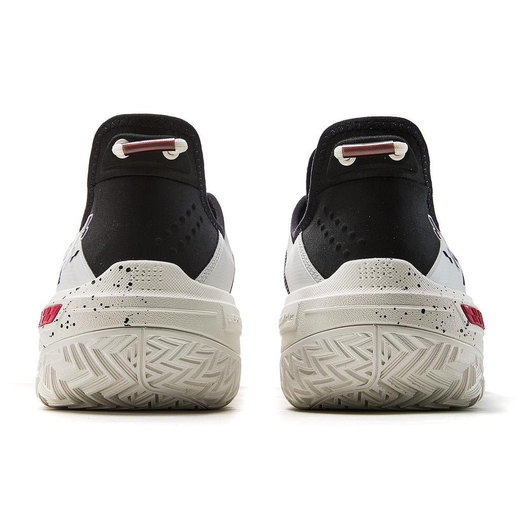 Li Ning Jiao Ao Black Flame Cushioning Anti-Slip Ground Grip Durable Low-Top Basketball Shoes Men Sneaker White ABFU019-6