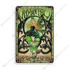 Absinthe Metal Tin Sign Beer Brand Metal Signs Wall Plate Vintage Metal Plaque Man Cave Home Plate Wall Industrial Decor