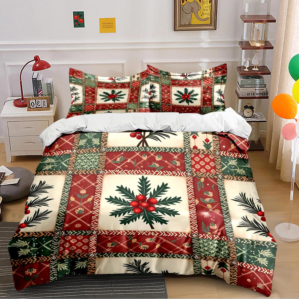Christmas Gifts and Ornaments Design Bedding set (1 duvet cover, 2 pillowcases, duvet not included)