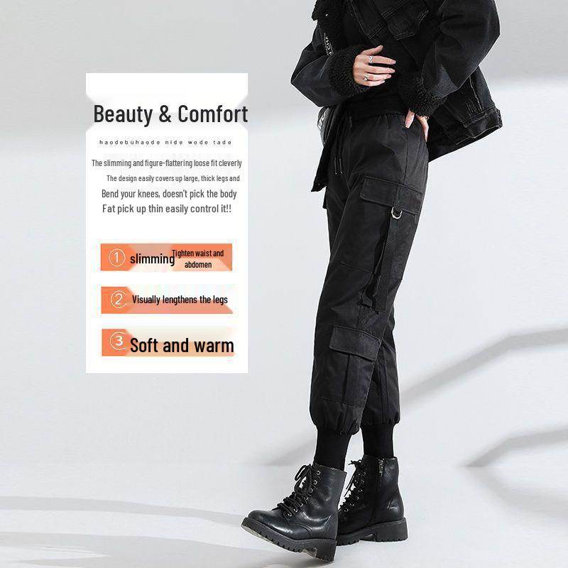 

2025 Women s Windproof Waterproof Thickened Slimming Casual Warm Down Pants