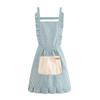 Striped Linen Cotton Apron Breathable Home Kitchen Restaurant Bib Anti Stain