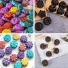 Blomma Silikonformar Ros Choklad Godisform För Fettbomber Gummigodis Tårta Muffin Tvål Ljus Dekoration Vaxsmältning Iskub