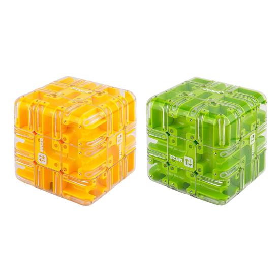 1/2Pcs 3D Puzzle Maze Cube Brain Teaser 3x3 Rolling Ball Maze