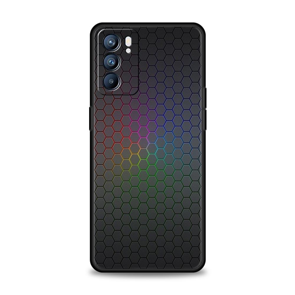 Carbon Fiber Case For Oppo Find X6 Pro X5 A54 A53 A52 A9 2020 A15 A95 A17 A16 A76 A74 A57 Reno7 Reno6 Pro Plus 5G Black Cover