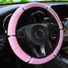 1Pc Universal Soft Plush Rhinestone Car Steering Wheel Cover