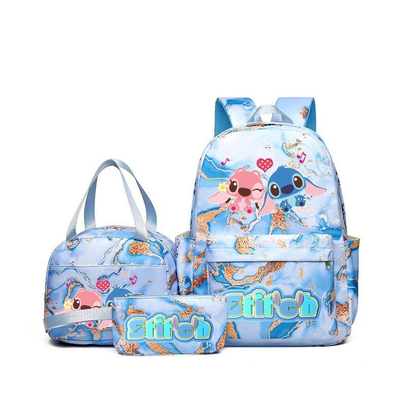 Student Schoolbag Three-Piece Set, Wear-Resistant And Breathable Large-Capacity Backpack, Youth Travel Backpack, Computer Bag