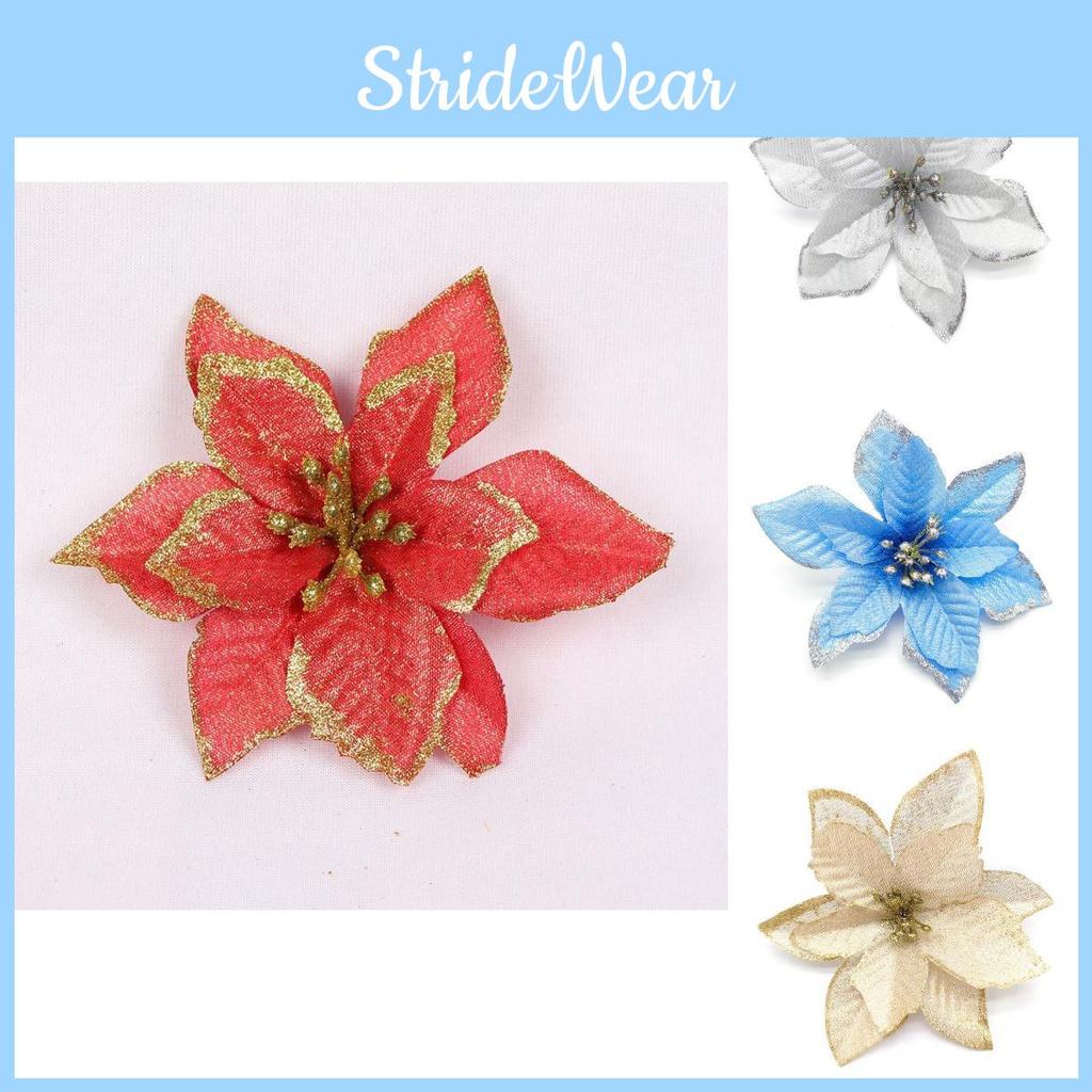 Premium Christmas Decorative Floral Wreath With Glittery Three-layer Design For Festive Cheer