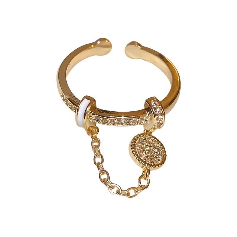 

Gold irregular personalized ring, niche design, index finger rings Opening Adjustable золотий