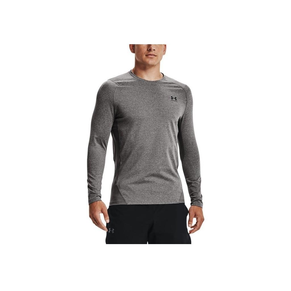 Under Armour Casual Breathable Round Neck Printed T-Shirt Men Tops Gray 1366068-020