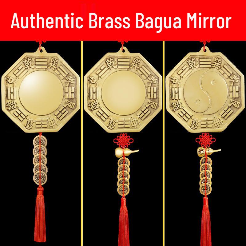 Bagua Mirror: Convex Tai Chi Brass Mirror for Home, Entrance, Living Room & Desktop Decor