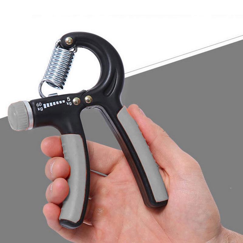R-Shape Adjustable Size Hand Grip Active Strength Countable Exercise Strengthener Gripper Spring Finger Pinch Carpal Expander