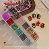 12 Grids Mixed Round Pearls Colourful Stereoscopic Nails Art Decoration Nail Rhinestones Nail Charm Nail Accessories Diy