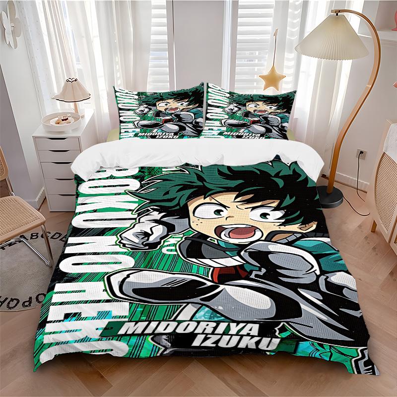 Hero'S Determination Izuku Midoriya Print 3Pcs Bedding Setduvet Cover With 2 Bedropillowcase Home Birthday Gift