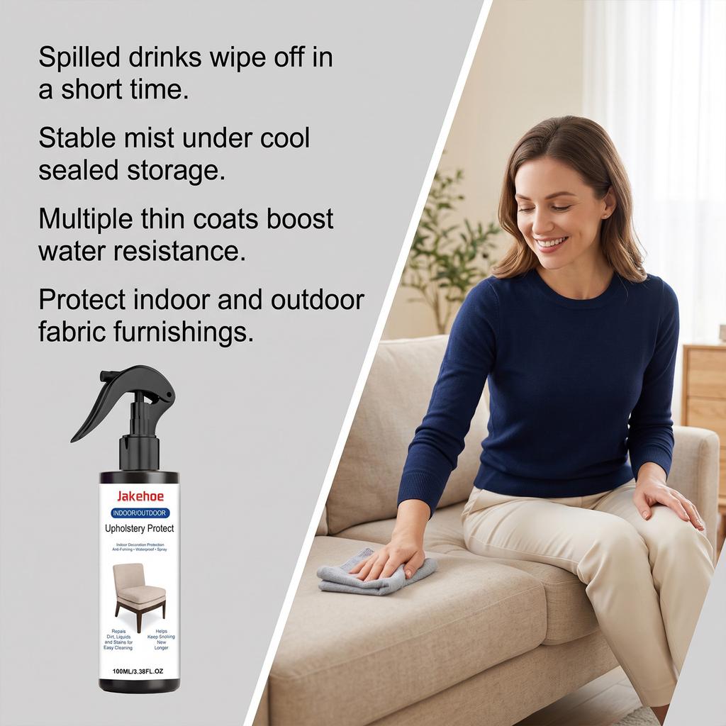 JAKEHOE Fabric Waterproof Spray for Home Indoor and Outdoor Fabric Furniture Removal Stains Daily Cleaning Care