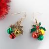 European and American Christmas Bell Earrings with Colorful Enamel, Women's Studs in Alloy Design
