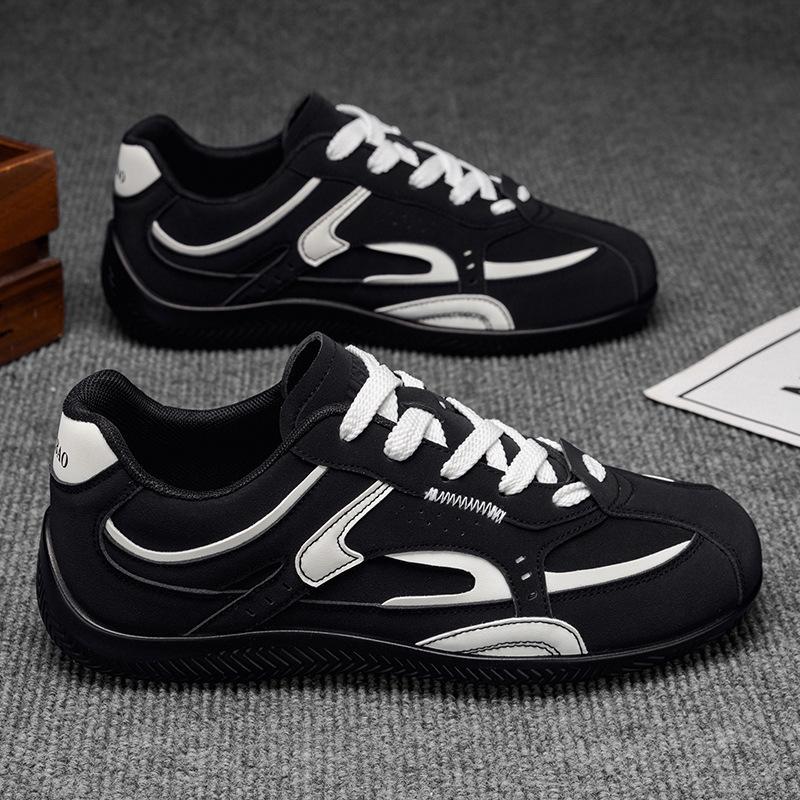 Autumn new color matching fashionable breathable casual board shoes retro lightweight moral training versatile lace-up men's shoes