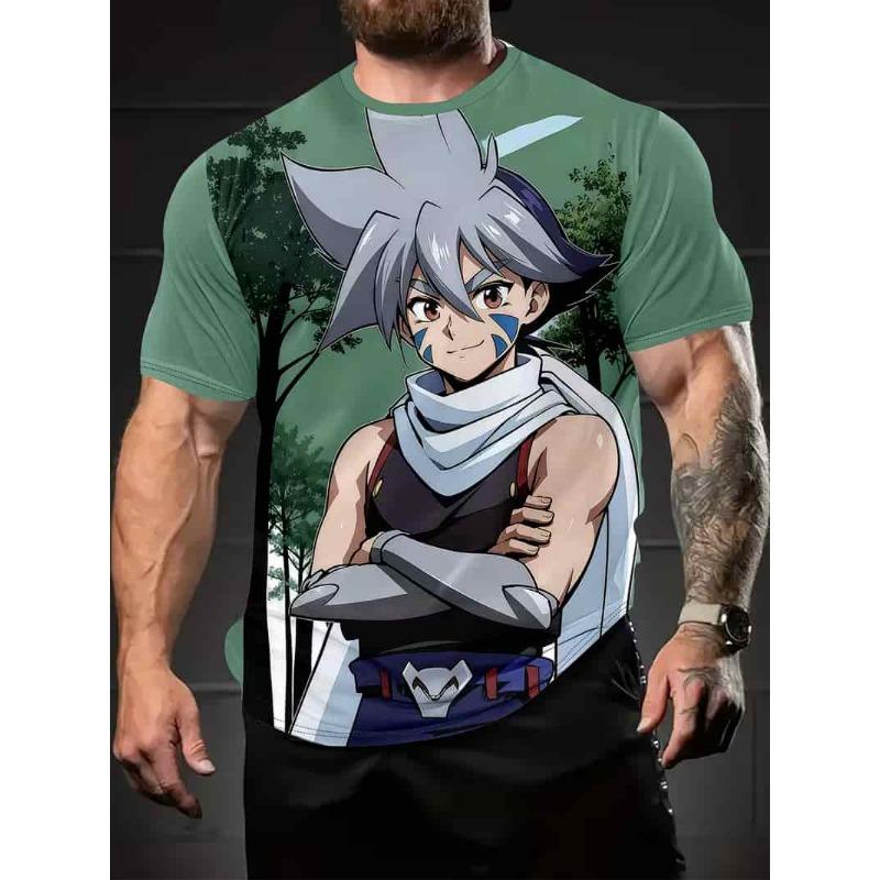 Mode Homme T-shirt Homme Imprimé 3D Col Rond Manches Courtes Tendance Streetwear