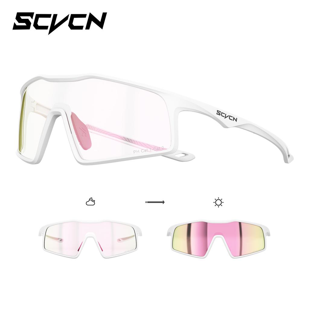 SCVCN Photochromic  Cycling Glasses for Men Outdoor Sports Sunglasses Mountain Glasses Road MTB Bike Cycle Eyewear Racing UV400