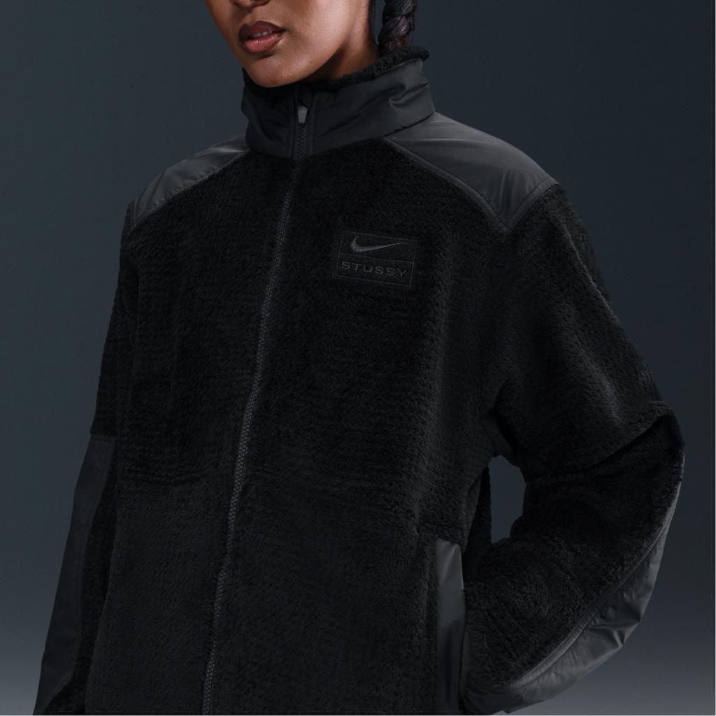 Nike X Stussy Fleecem podšitá bunda na zip s barevnými bloky a dlouhým rukávem Unisex bunda HQ8525-010