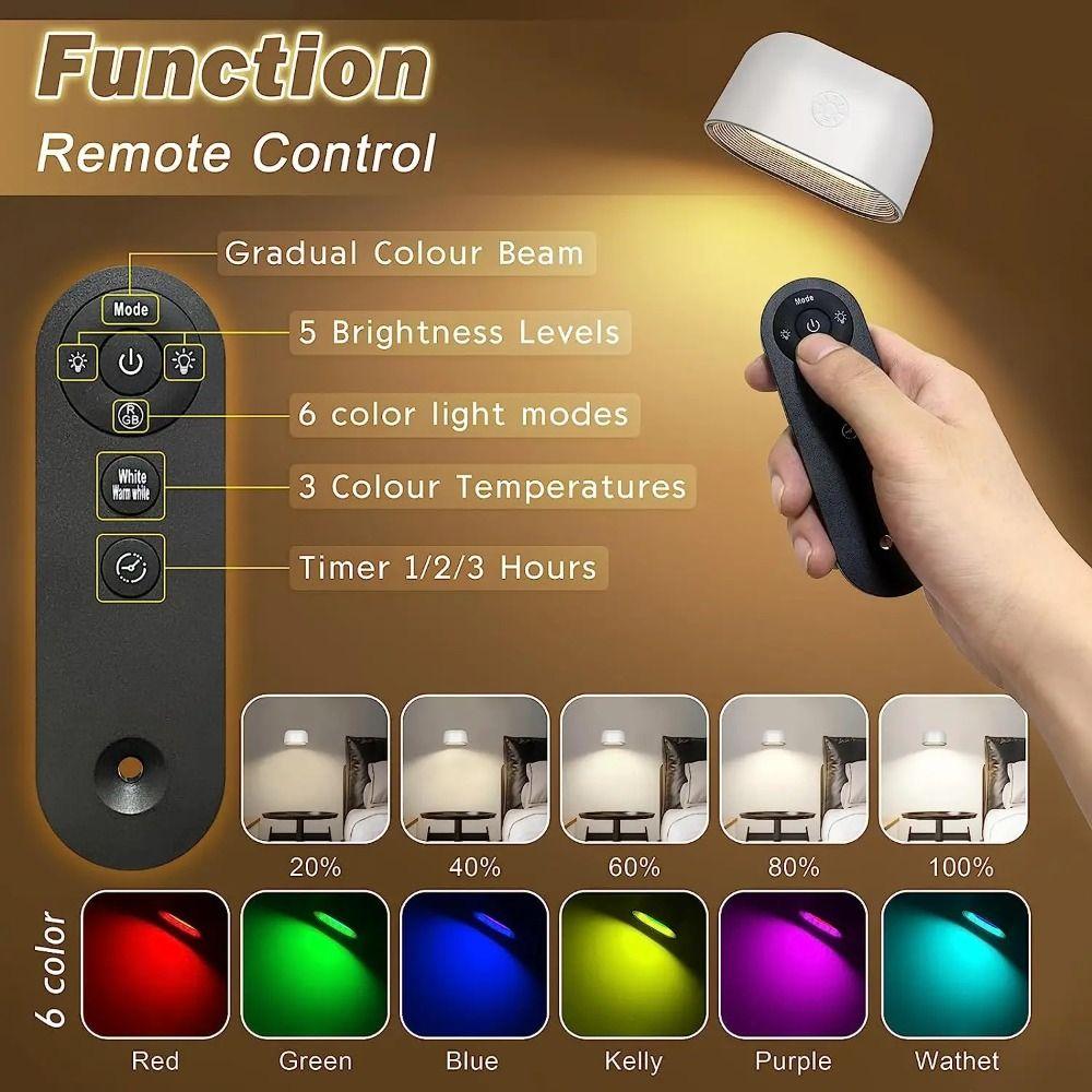 

Wall Mounted LED Wall Light Magnetic Touch Night Light Portable Wall Lamp Bedside