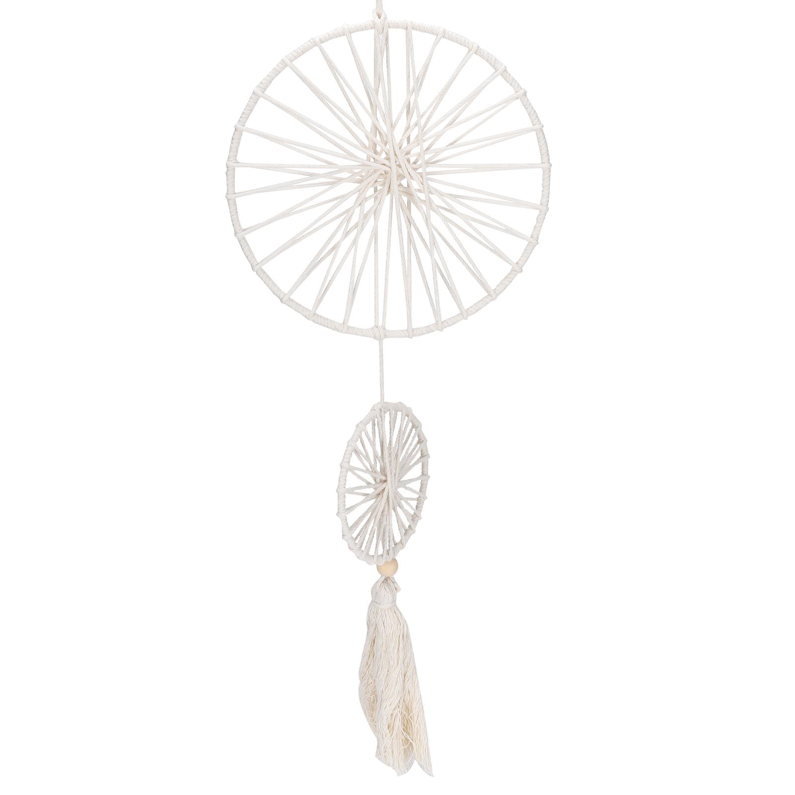 

Ловец снов с двойным кольцом, украшения в богемном стиле, настенный плетеный кулон ручной работы