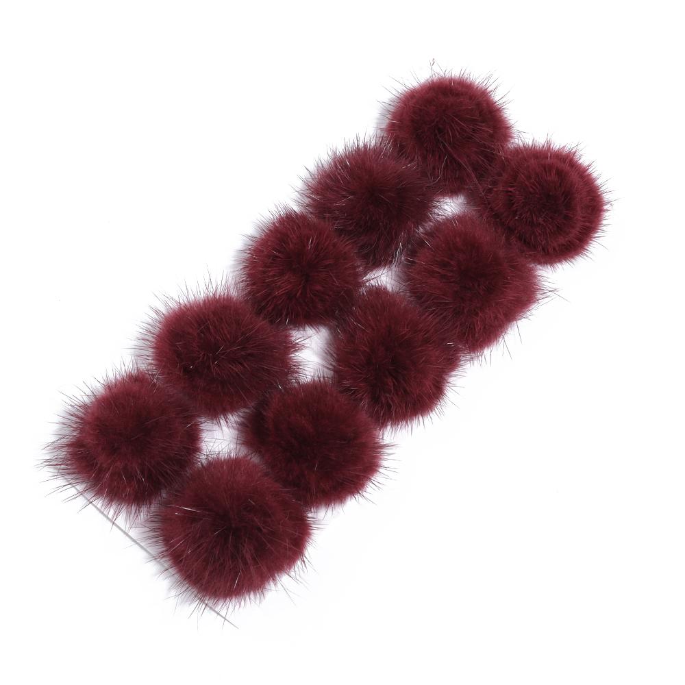 10pcs 3cm Faux Mink Fur Pompom Colorful Fur Pom Poms Balls For DIY Handmade Clothing Sewing Headwear Earrings Decor Accessories