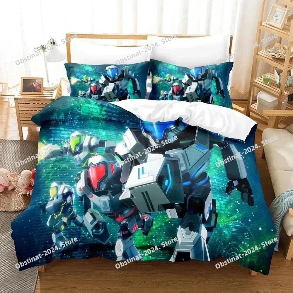 Metroid Prime Corruption Bedding Set Printed Bed Set Duvet Cover Sheet Pillowcase Bed Soft Quilt Cover Full Queen King Size