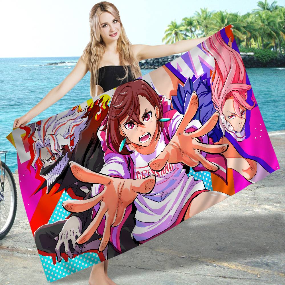 Classic Anime Dandadan Microfiber Beach Towel Absorbent Quick Dry Soft Yoga Swimming Resort Mountain Climbing Towel