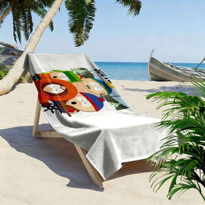South Park Poster Print Beach Towel, Large Soft Quick Dry Towel for Beach Camping Swimming
