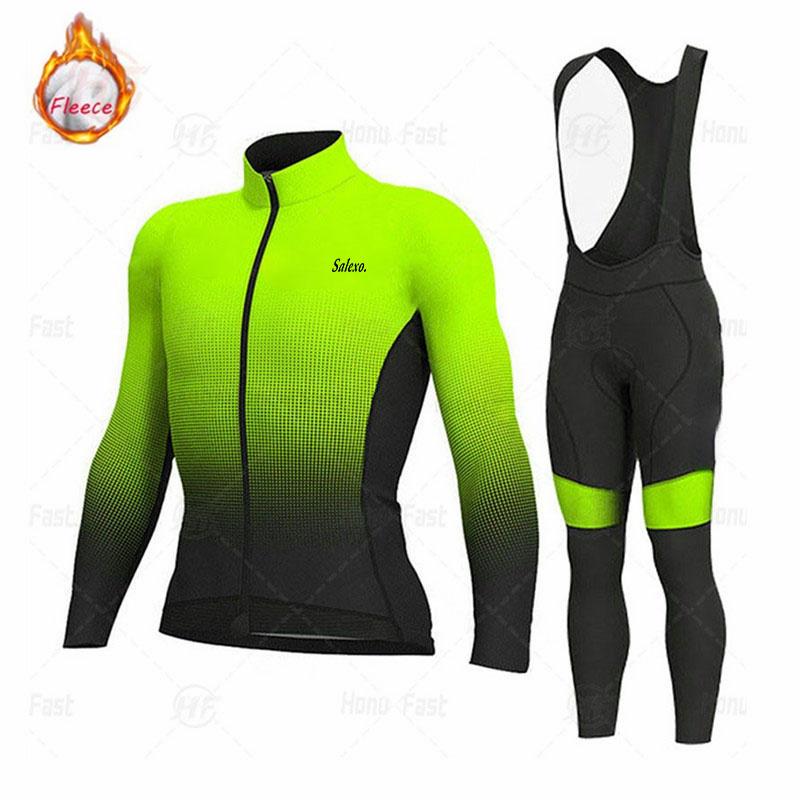 

2026 Men Thermal Fleece Clothes MTB Bicycle Clothing Warm Mountain Bike Cycling Wear Triathlon Winter Velvet Warm Cycling Clothing Suit Set 2026 S