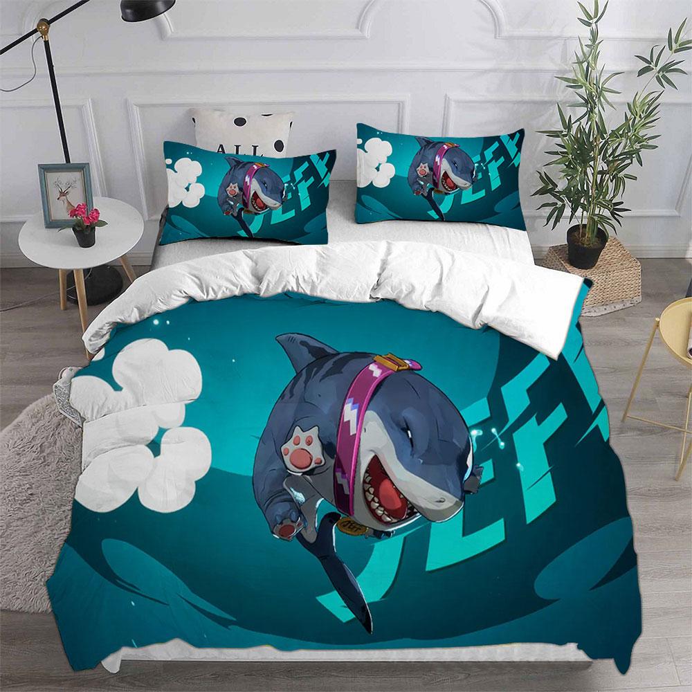Jeff Shark Bedding Sets Quilt Bed Cover Comforter Duvet Cover Pillow Case 2-3 Pieces Sets Kids Adult Bedroom Decoration