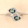Huitan Stylish Bright Zirconia Adjustable Ring Women Engagement Accessories with Fashion Design Delicate Female Finger Jewelry