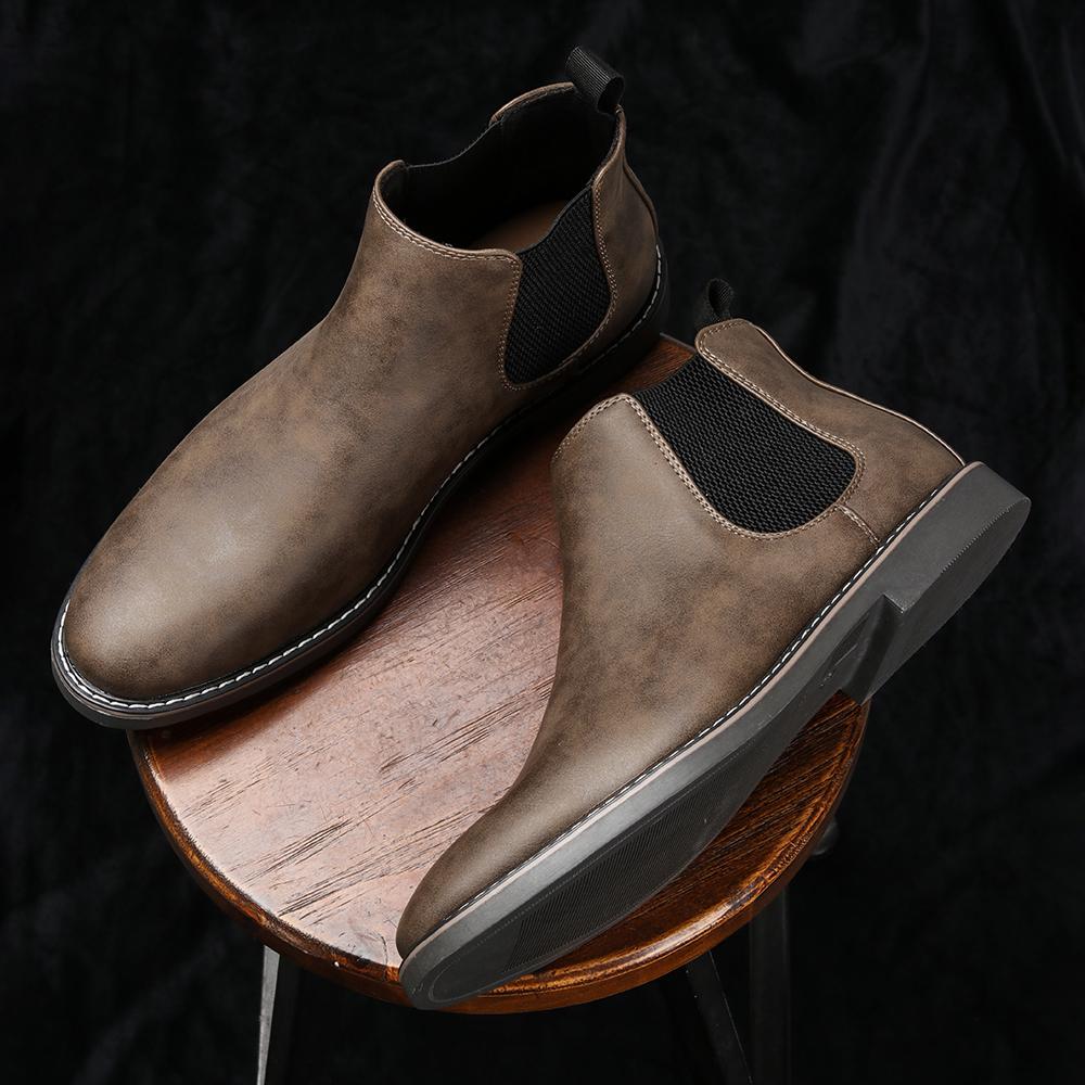 Enkellaarzen Voor Mannen Merk 2026 Casual Comfortabel Retro Mode Chelsea Boots