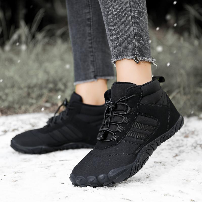 Warm Snow Boots Plush Cotton Shoes Non-slip Winter Outdoor Sneakers Ankle Boots Barefoot Walking Hiking Sports Shoes