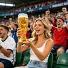 2 szt. Szklanka do piwa Piłkarska, Duża pojemność, Kubek Pintowy w kształcie Pucharu, Klasyczny Replika Kufel do piwa dla Pubu Domowego Baru Imprezy, Prezent dla Kibica Sportowego